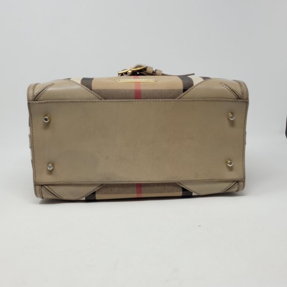 BURBERRY Beige Bridle House Check Handbag - Picture 7 of 16